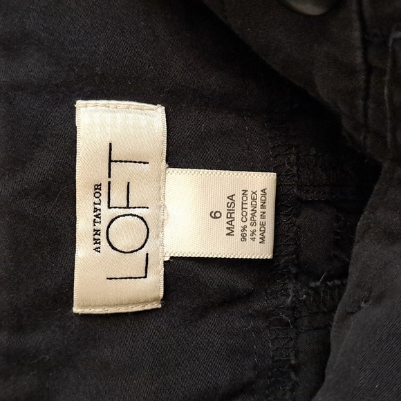 LOFT Brushed Cotton Black Stretch Jean Trousers - Picture 2 of 11